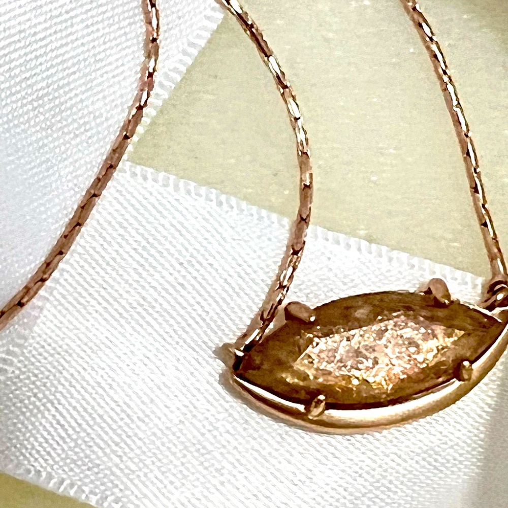 NWT Kendra Scott Meghan Necklace Gold Dusted Rose Gold GORGEOUS Adjustable! - Picture 10 of 14